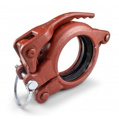 Lever coupling complete with gasket and safety pin 