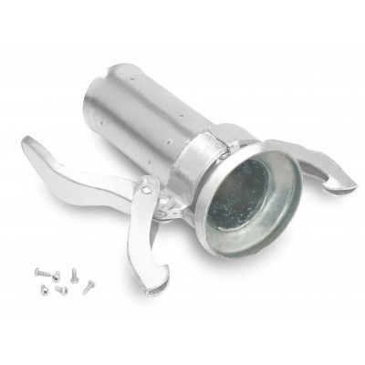 Female fitting applied with screws
