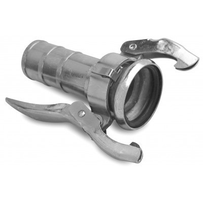 Female fitting with machined hose shank 