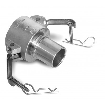 Fitting type C with hose shank - stainless steel AISI 316