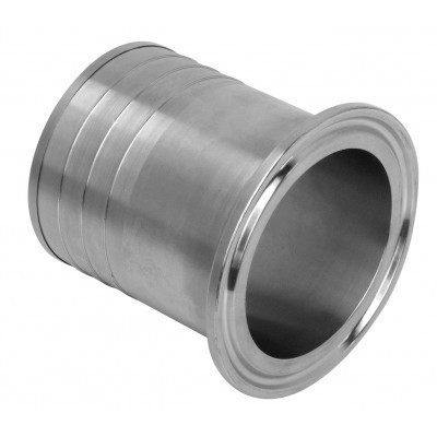Fitting with hose shank - stainless steel AISI 316