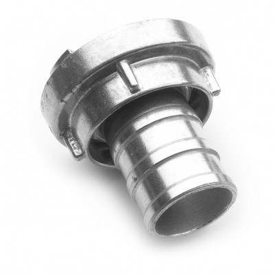 Fitting with hose shank and swivel head - aluminium