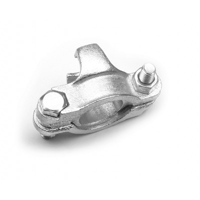 Two-bolt hose clamp with gripping fingers - cast iron