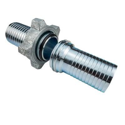 Plaster coupling with trapezoidal thread