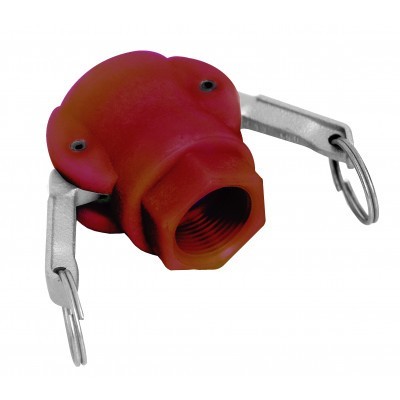 Female fitting with female thread EN ISO 228-1 (BSP) with 2 levers - plastic