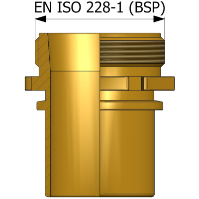 Raccordo con filettatura maschio EN ISO 228-1 (BSP) - ottone