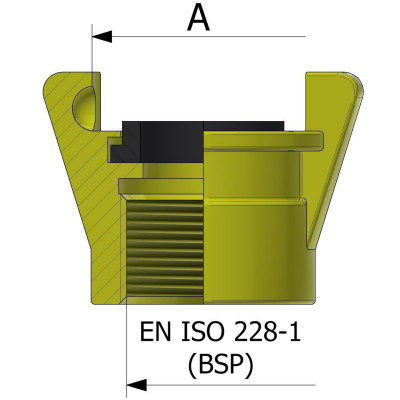 Raccordo con filettatura femmina EN ISO 228-1 (BSP) - nylon