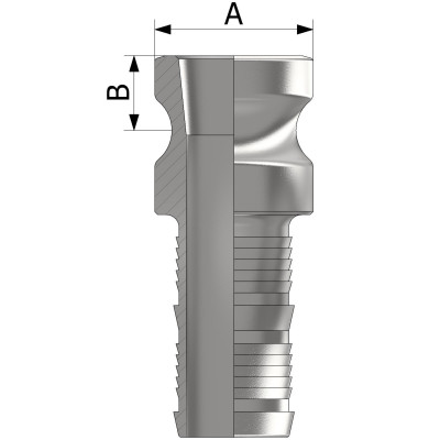 Male fitting with hose shank&nbsp;- malleable iron