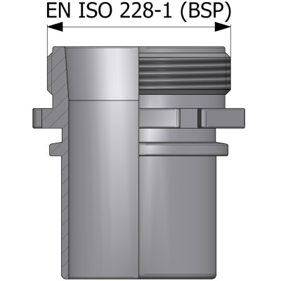 Fitting with male thread EN ISO 228-1 (BSP) - stainless steel AISI 316