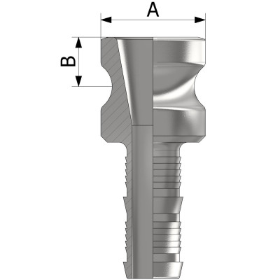 Male reduced fitting - malleable iron