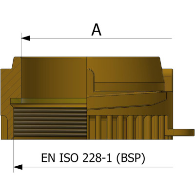 Male fitting type WK with female thread EN ISO 228-1 (BSP)&nbsp;- brass