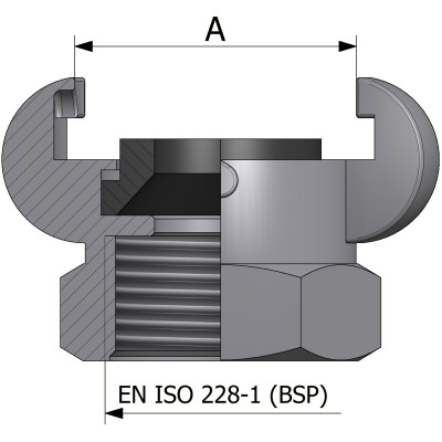 Fitting with female thread EN ISO 228-1 (BSP) - cast iron

