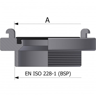 Fitting with fixed male thread EN ISO 228-1 (BSP) - aluminium