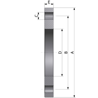 Flangia EN 1092-1/01 PN 10 (piana) - acciaio al carbonio