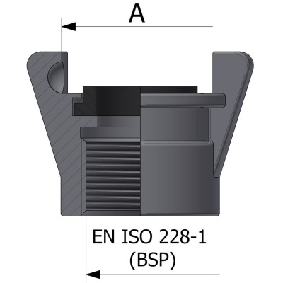 Fitting with female thread EN ISO 228-1 (BSP) - cast iron
