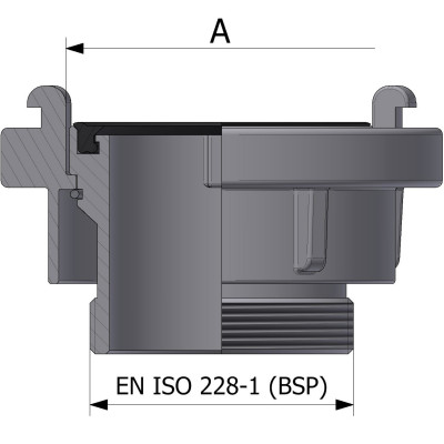 Swivel head fitting with male thread EN ISO 228-1 (BSP) - aluminium
