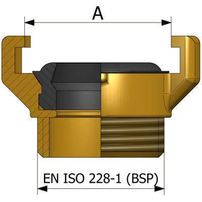 Fitting with male thread EN ISO 228-1 (BSP) - brass
